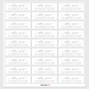 Wedding Return Address Labels 4.45 x 1.45 inch 27x