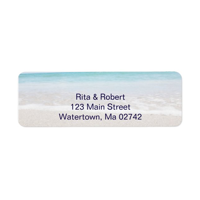 Wedding Return Address Labels - Ocean (Front)