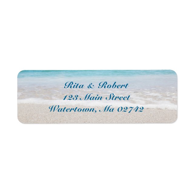 Wedding Return Address Labels - Ocean I (Front)
