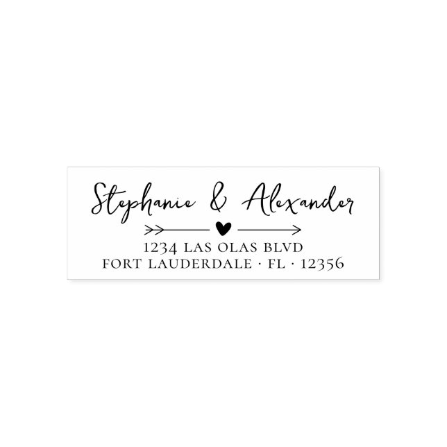 Wedding Return Address Modern Handwritten Script Self-inking Stamp (Design)