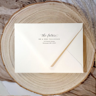 Wedding Return Address The Future Mr & Mrs Elegant Self-inking Stamp