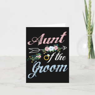 Wedding Ring And Flowers Aunt Of The Groom Nephew  Card