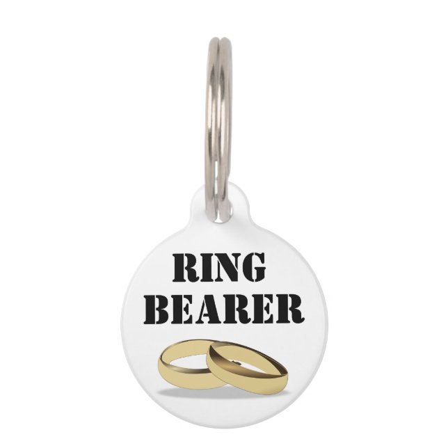 Wedding Ring Bearer  Pet Tag (Front)