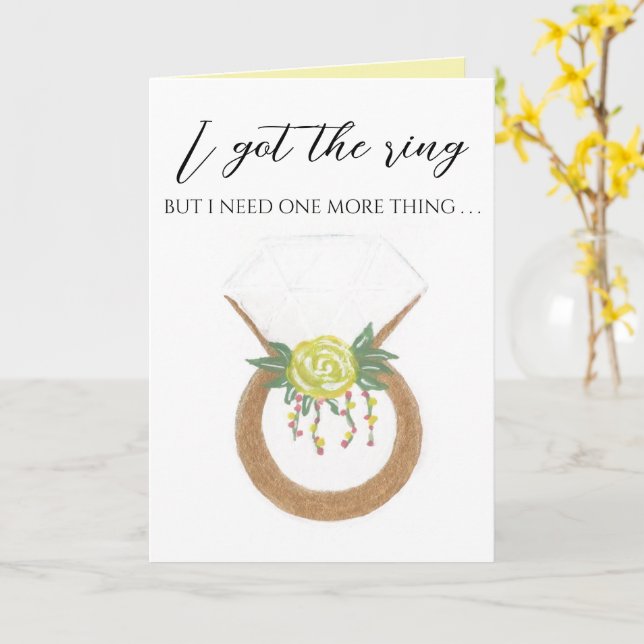 Wedding Ring Card (Yellow Flower)