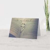 Wedding Ring on open book birthday or anniversary