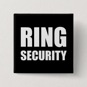 Wedding Ring Security 2 Inch Square Button