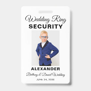 Wedding Ring Security Photo Choose Your Colours Badge