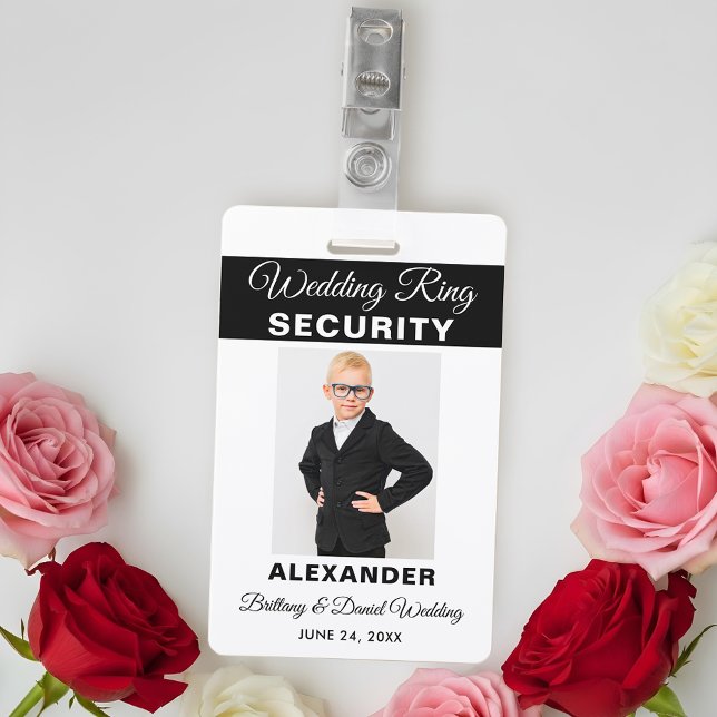 Wedding Ring Security - Pick Text Colour - Badge (Customize to change text size, style or color.)