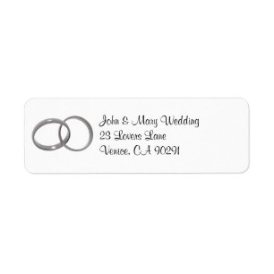 wedding rings address label