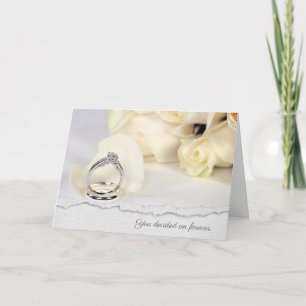 wedding rings and roses card
