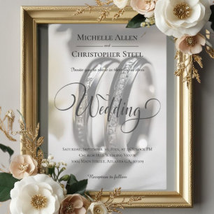 Wedding Rings Announcement Invitation