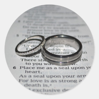 Wedding Rings Envelope Seal Stickers