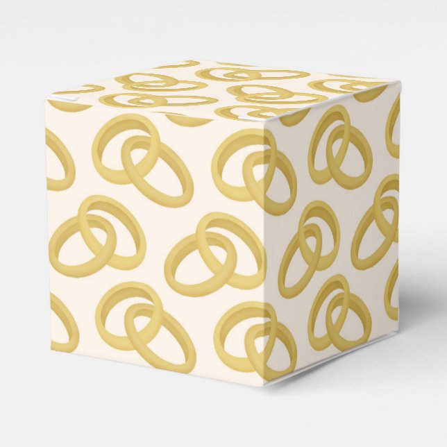 Wedding Rings Favor Box (Front Side)