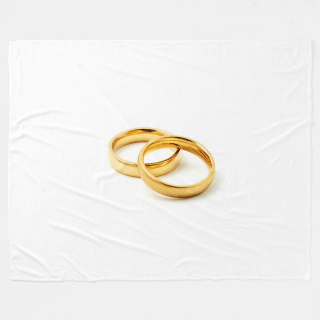 Wedding rings fleece blanket (Front (Horizontal))