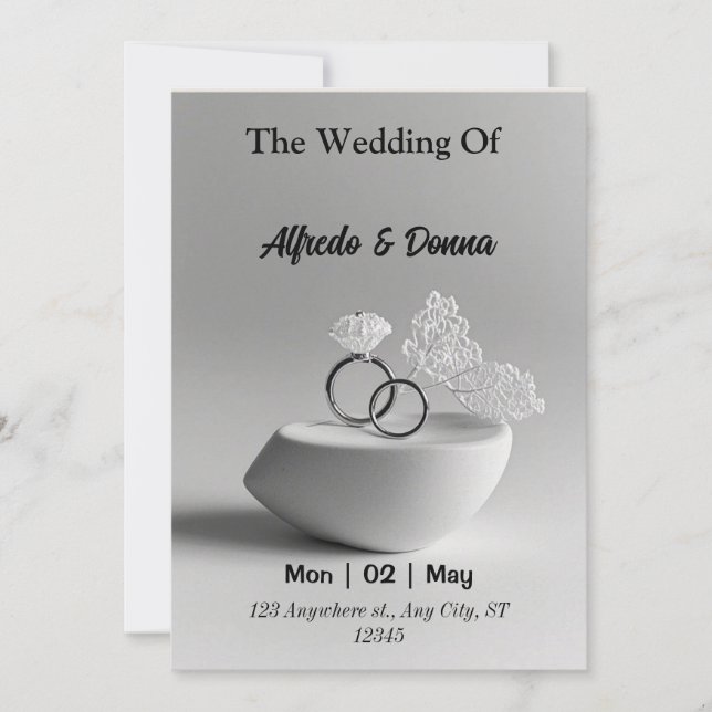 Wedding Rings Holiday Card (Front)