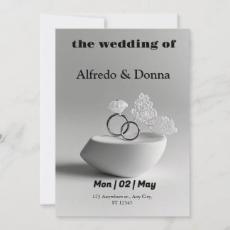 Wedding Rings  Holiday Card