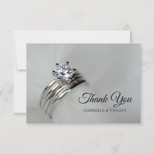Wedding Rings Marriage Thank You Card