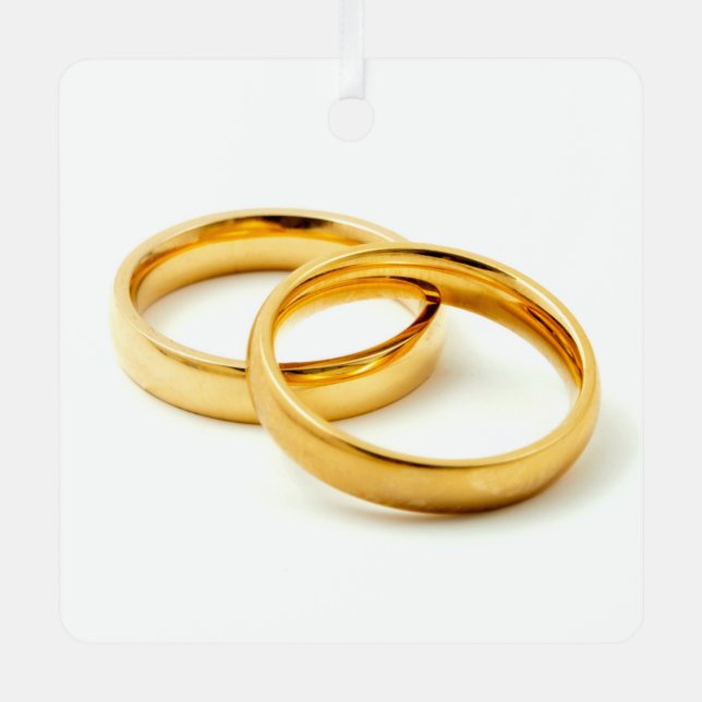Wedding rings metal ornament (Front)