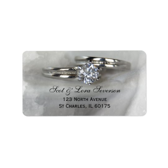 Wedding Rings on Grey Address Labels