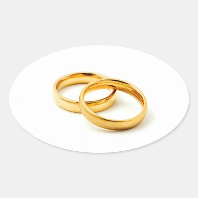 Wedding rings oval sticker (Front)