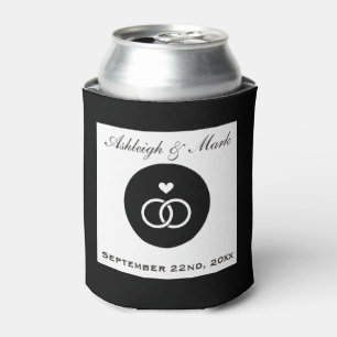 Wedding Rings Personalized Wedding Can Cooler