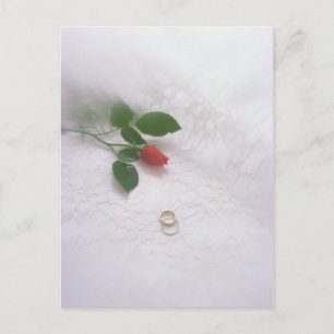 Wedding Rings Pillow Postcard