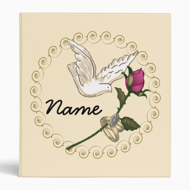 Wedding Rings Rose  Binder (Front)
