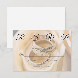 Wedding Rings Simple Elegant Minimalist RSVP Card