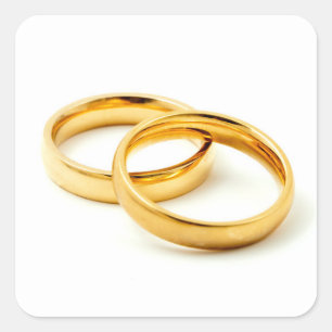 Wedding rings square sticker