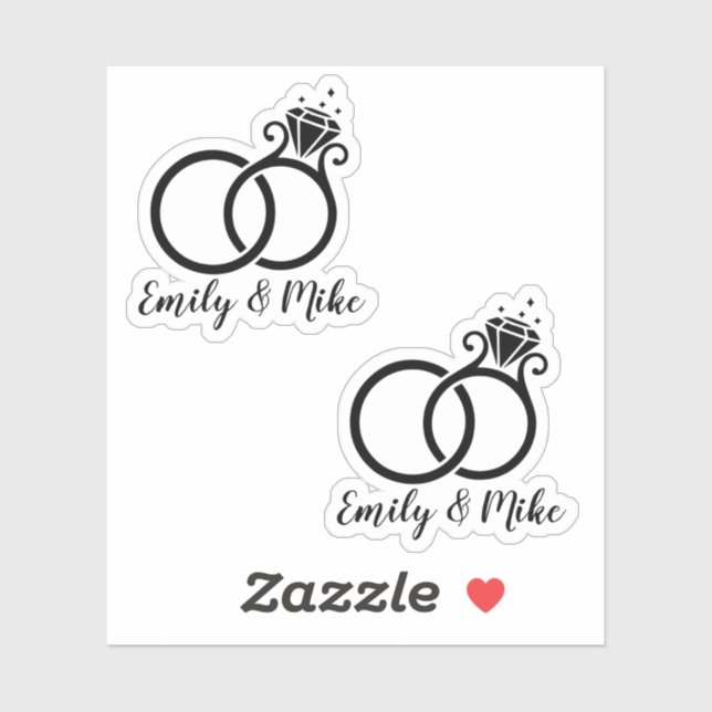 Wedding rings stickers (Sheet)