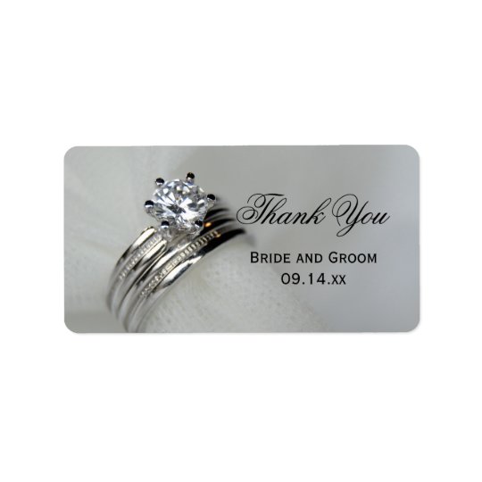Wedding Rings Thank You Favour Tag