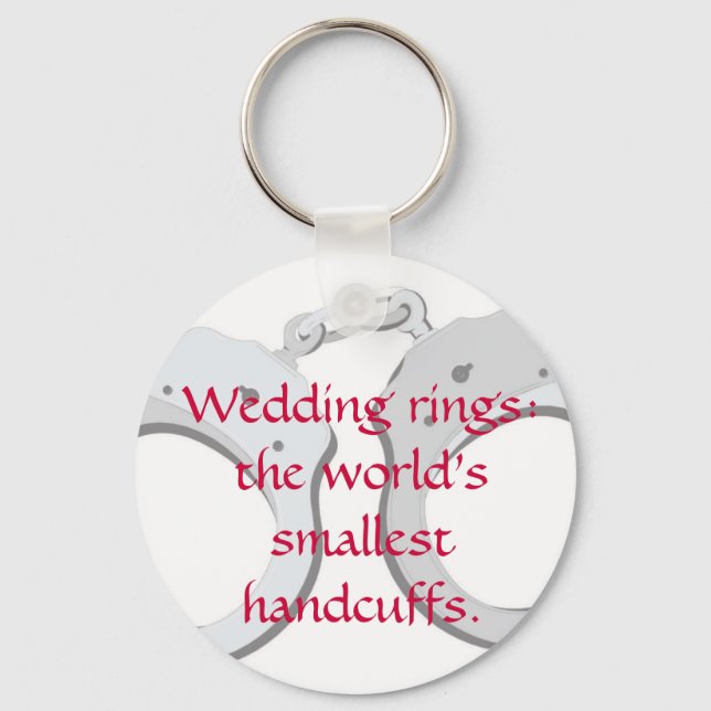 Wedding rings:  the world's smallest handcuffs keychain (Front)