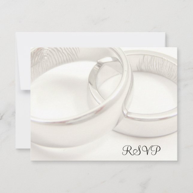 Wedding Rings Wedding RSVP Cards (Front)