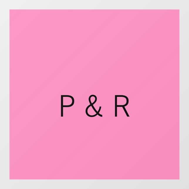 Wedding romantic partner add couple initial letter window cling (Sheet)