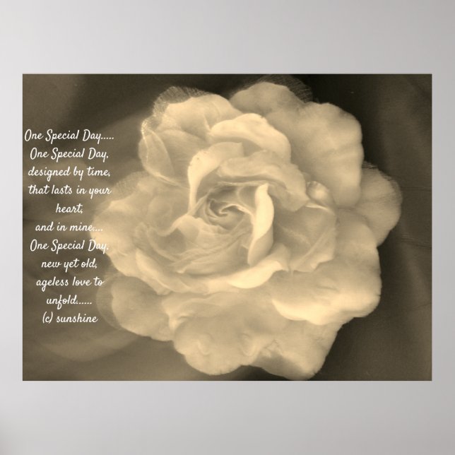 WEDDING ROMANTIC POSTER STYLE DESIGN  (Front)