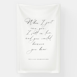 Wedding Romantic Quote Decor Fabric Signage Banner