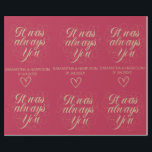 Wedding Rose Favour Classic It Was Always You Wrapping Paper<br><div class="desc">I can hardly contain my excitement! Weddings and engagements are just the most magical moments, aren’t they? They truly capture the essence of love and commitment—it's like seeing hearts wrapped in beautiful red wrapping paper! Speaking of which, I’ve been thinking about how we can add an extra sparkle to our...</div>