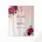 Wedding rose gold blush florals burgundy