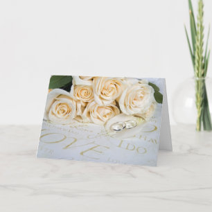 Wedding Rose Petal Card