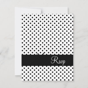 Wedding RSVP Back Polka Dots Monogram Names