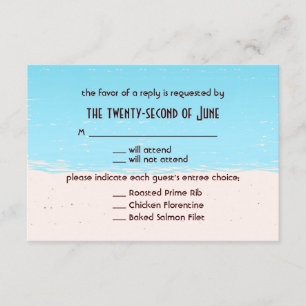 Wedding RSVP - Beach Style Card