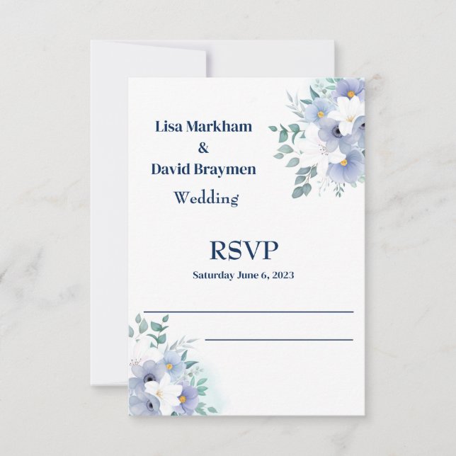 Wedding RSVP Card (Front)