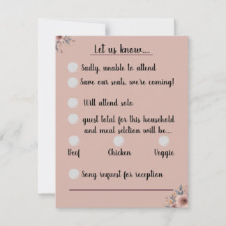 Wedding RSVP Card