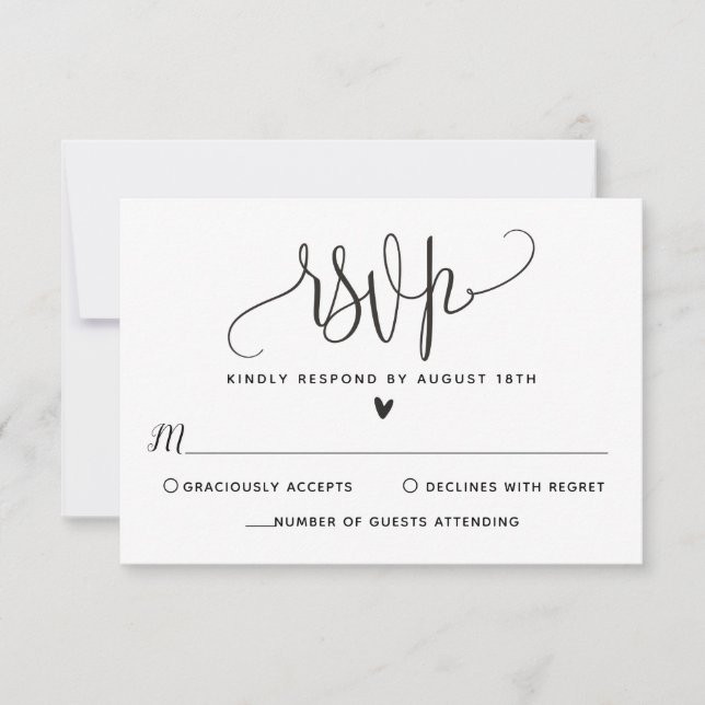 Wedding RSVP Card (Front)