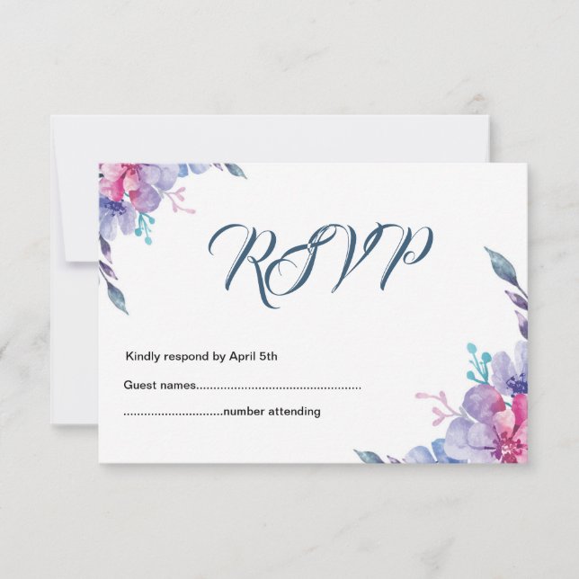 Wedding RSVP Card (Front)