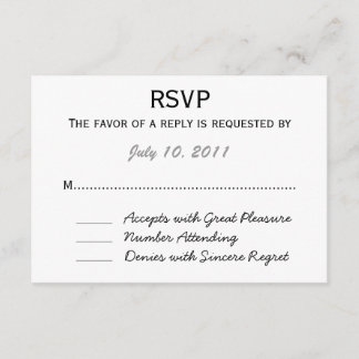 Wedding RSVP Card