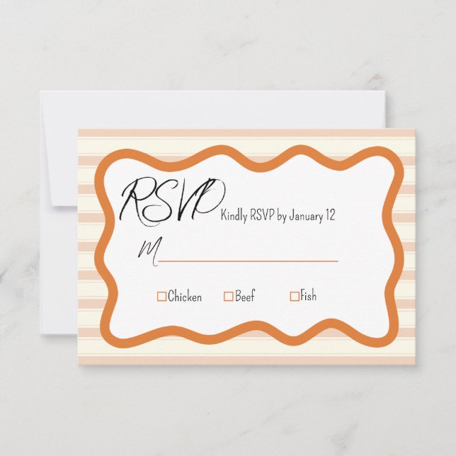 Wedding RSVP Card Daffodil (Front)