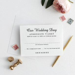 Wedding RSVP Card   Movie Ticket Style