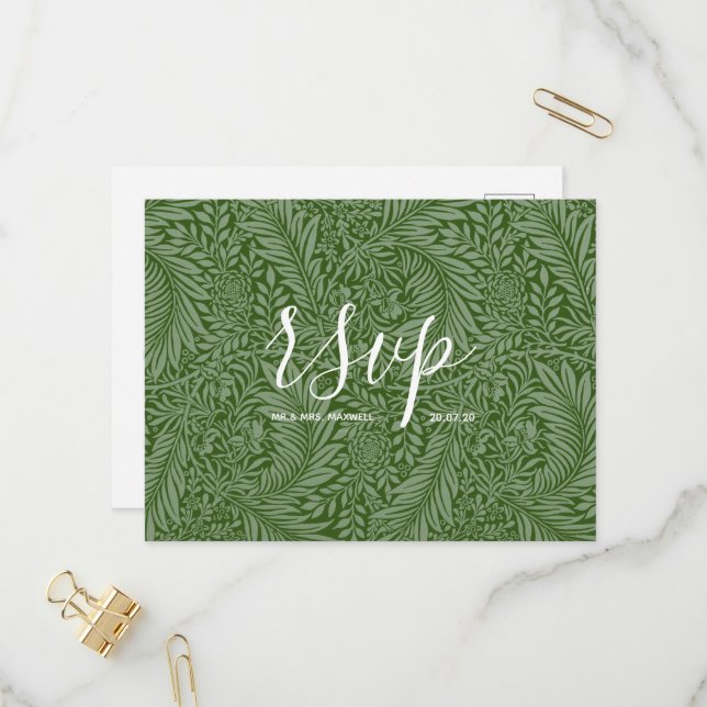 Wedding Rsvp card | Nature Vibes Script (Front/Back In Situ)
