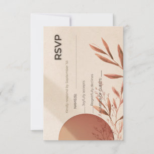 Wedding RSVP Card Terracotta Arch Olive Branch